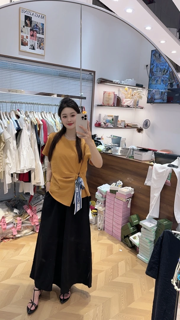 杨茹家66113气质绑带小衫