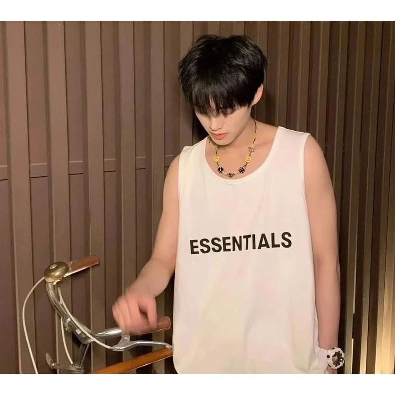 essentials 20季美式高街字母印花背心