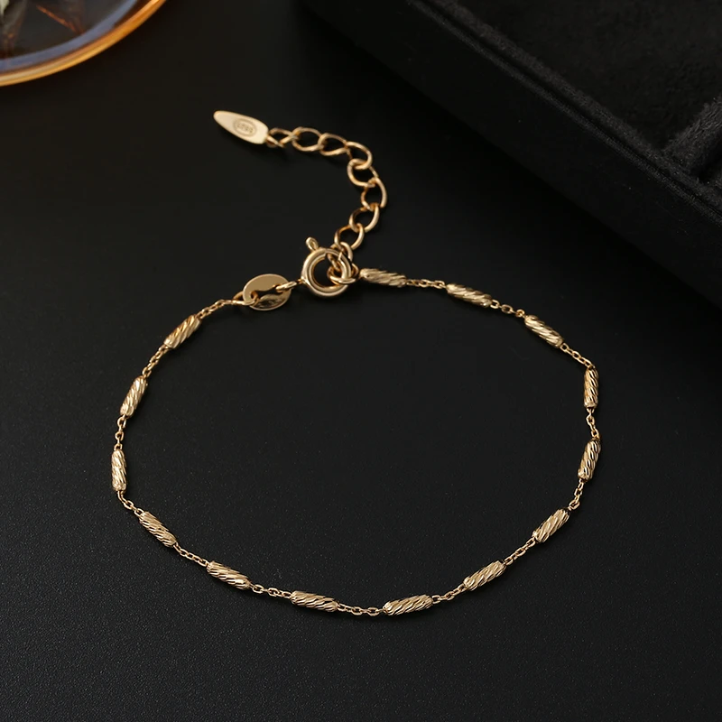 925银手链 S925银手链银色意大利工艺冰面斜切爆闪星柱手链