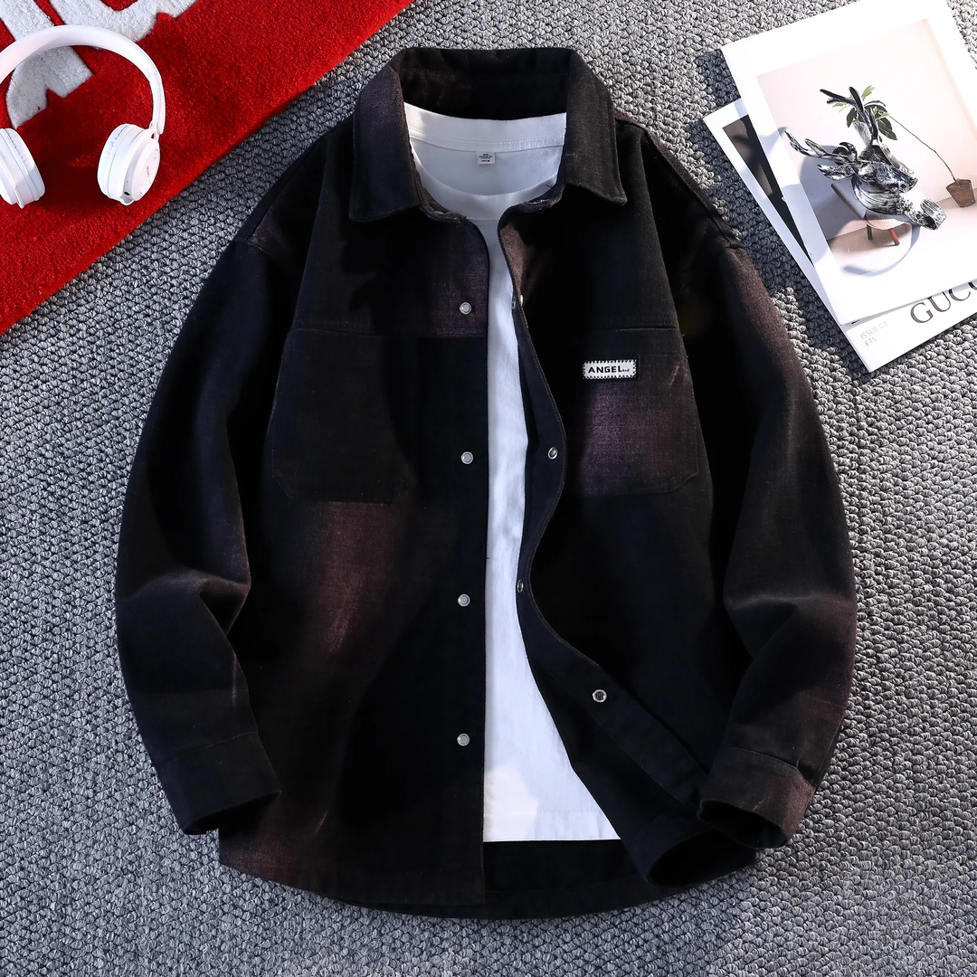 秋季新款潮牌夹克男士牛仔外套帅气时尚潮流宽松休闲百搭牛仔衣服