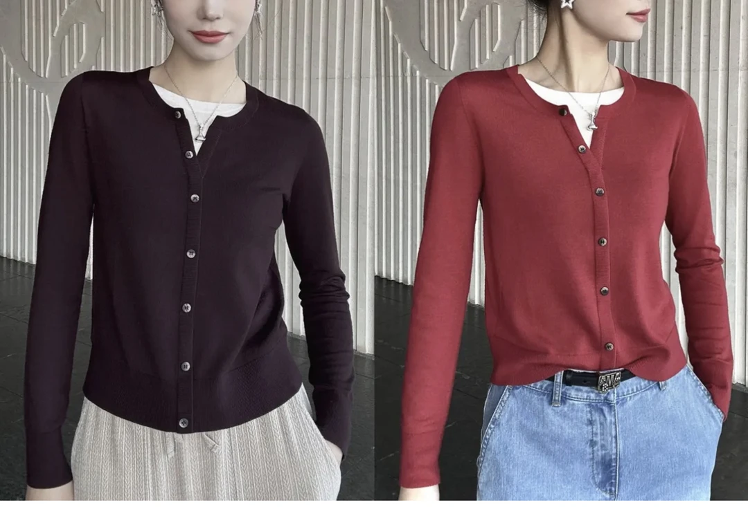 早春新款百搭时尚简约假两件套头长袖针织衫5399790