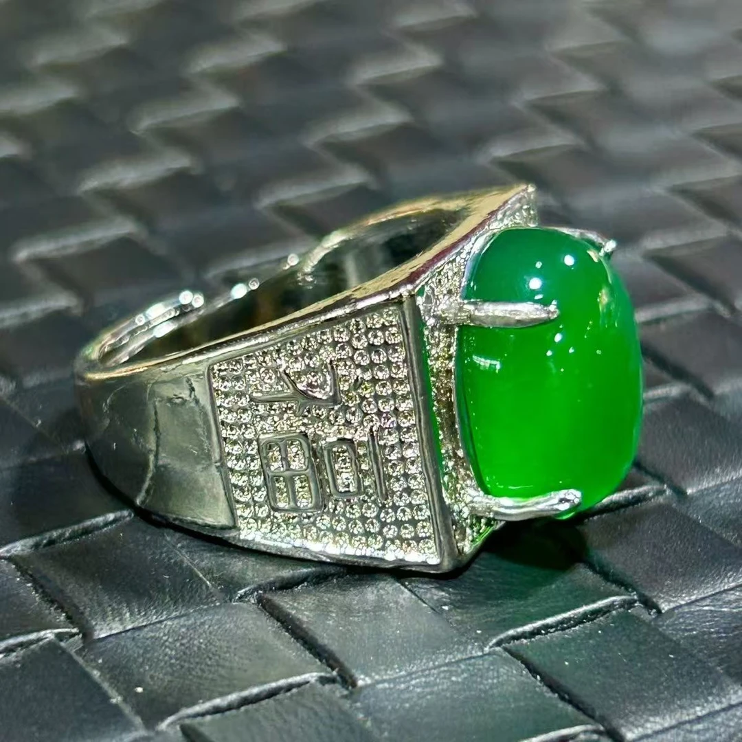 非金属珐琅戒指 冰绿珐琅至臻男女同款戒指