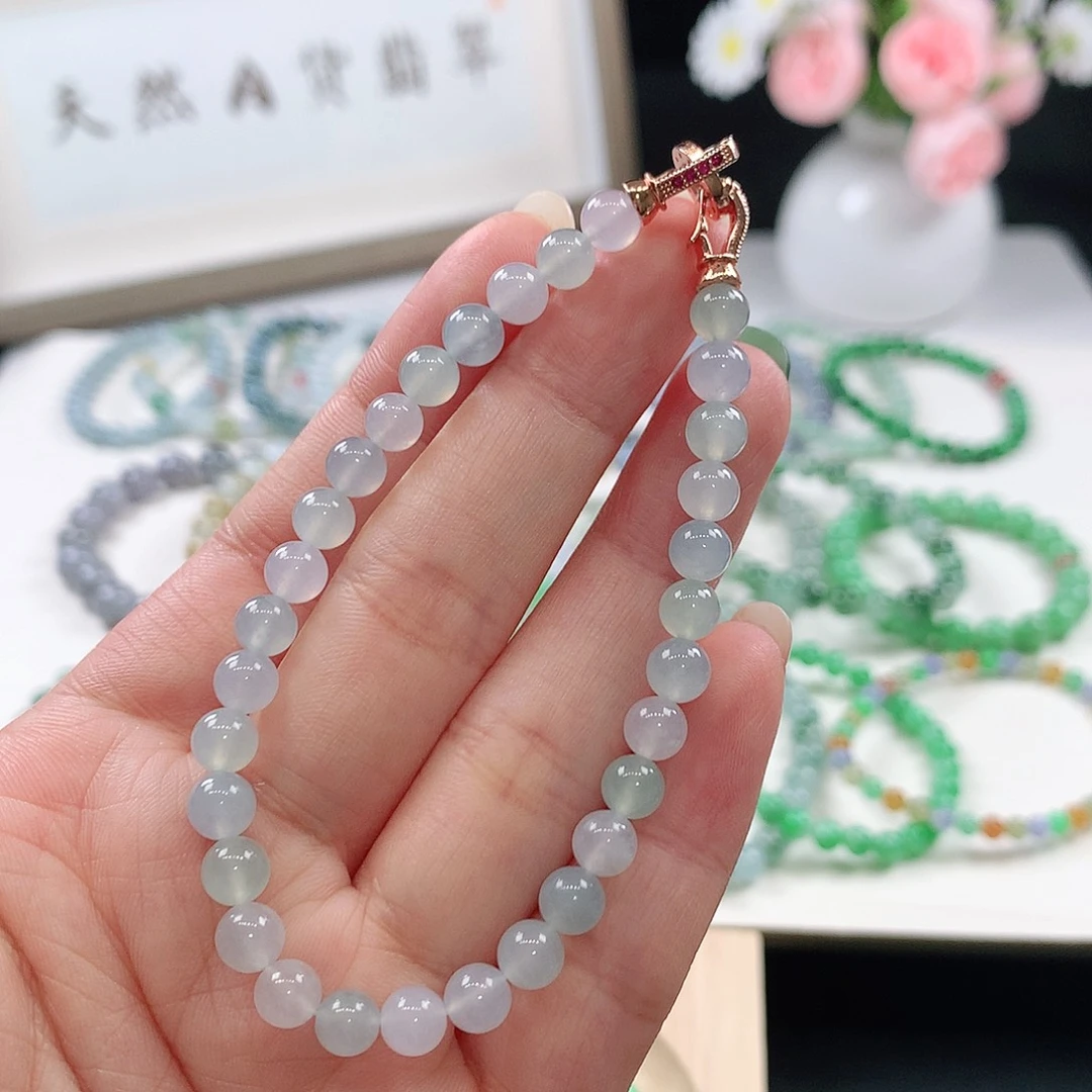 翡翠未镶嵌手链手链5.6mm
