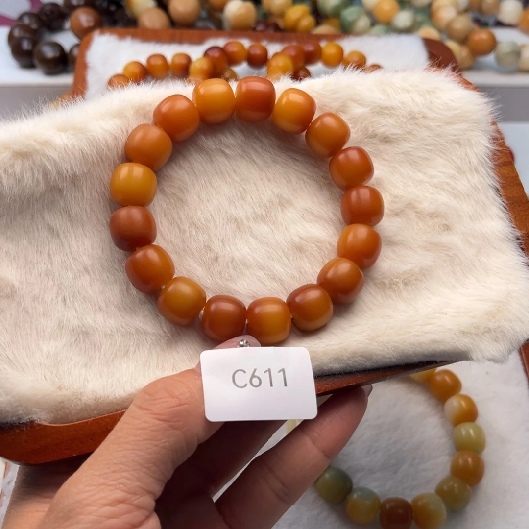 菩提根/象牙果手串小***沙13mm干磨桶珠c611