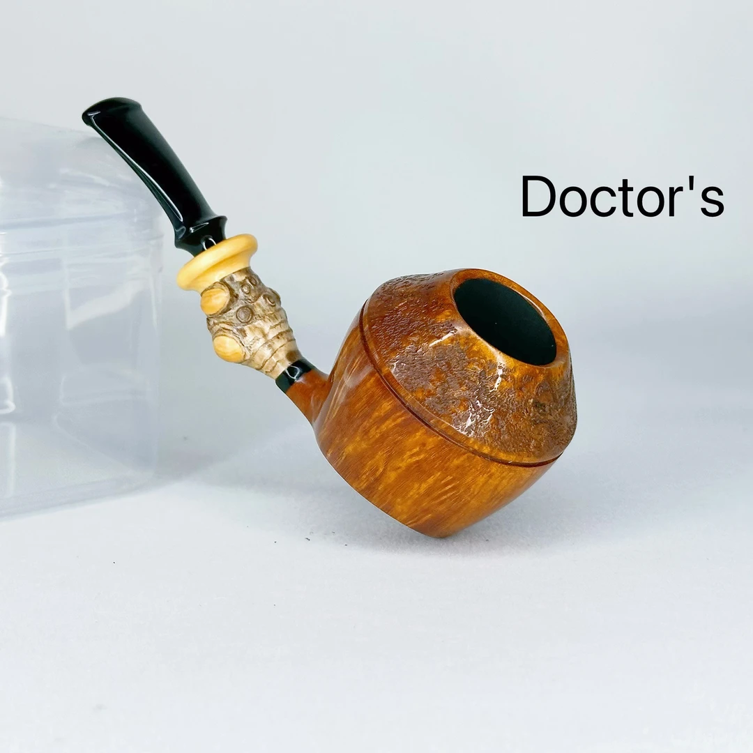 医生烟斗俄罗斯Doctor's医生 双闪 牛头斗型石楠木手工烟斗