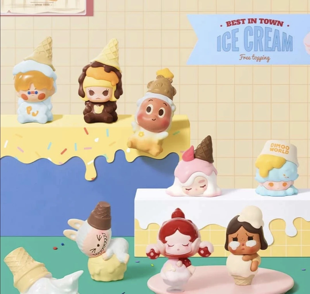【代拆】泡泡热化冰淇淋萌粒系列公仔盲盒玩具摆件