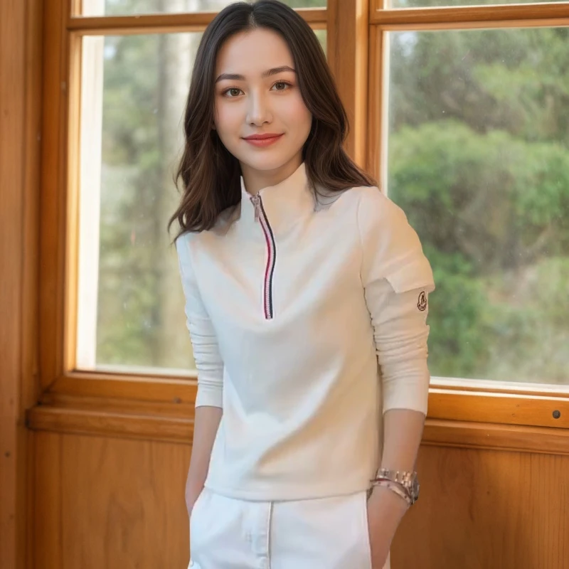 2025秋冬新款韩系百搭显瘦织带连帽帽衫上衣LK2507617