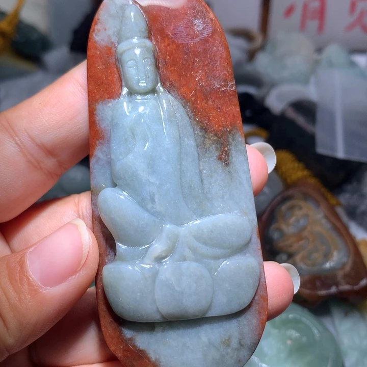 翡翠未镶嵌颈饰保真天然A货翡翠