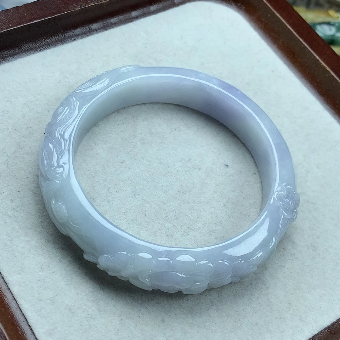 翡翠未镶嵌手镯天然翡翠54.9