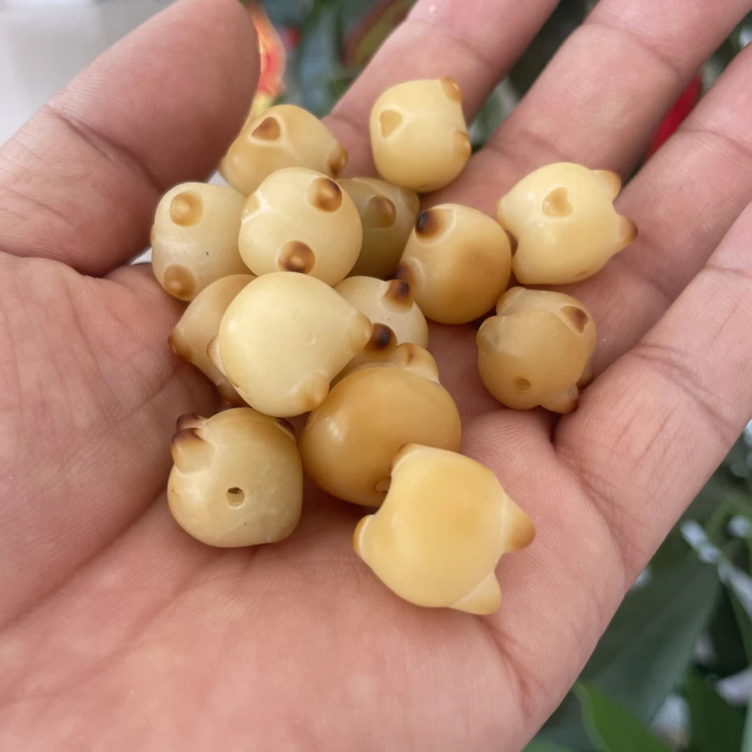 微瑕菩提柯基屁屁雕刻件20颗