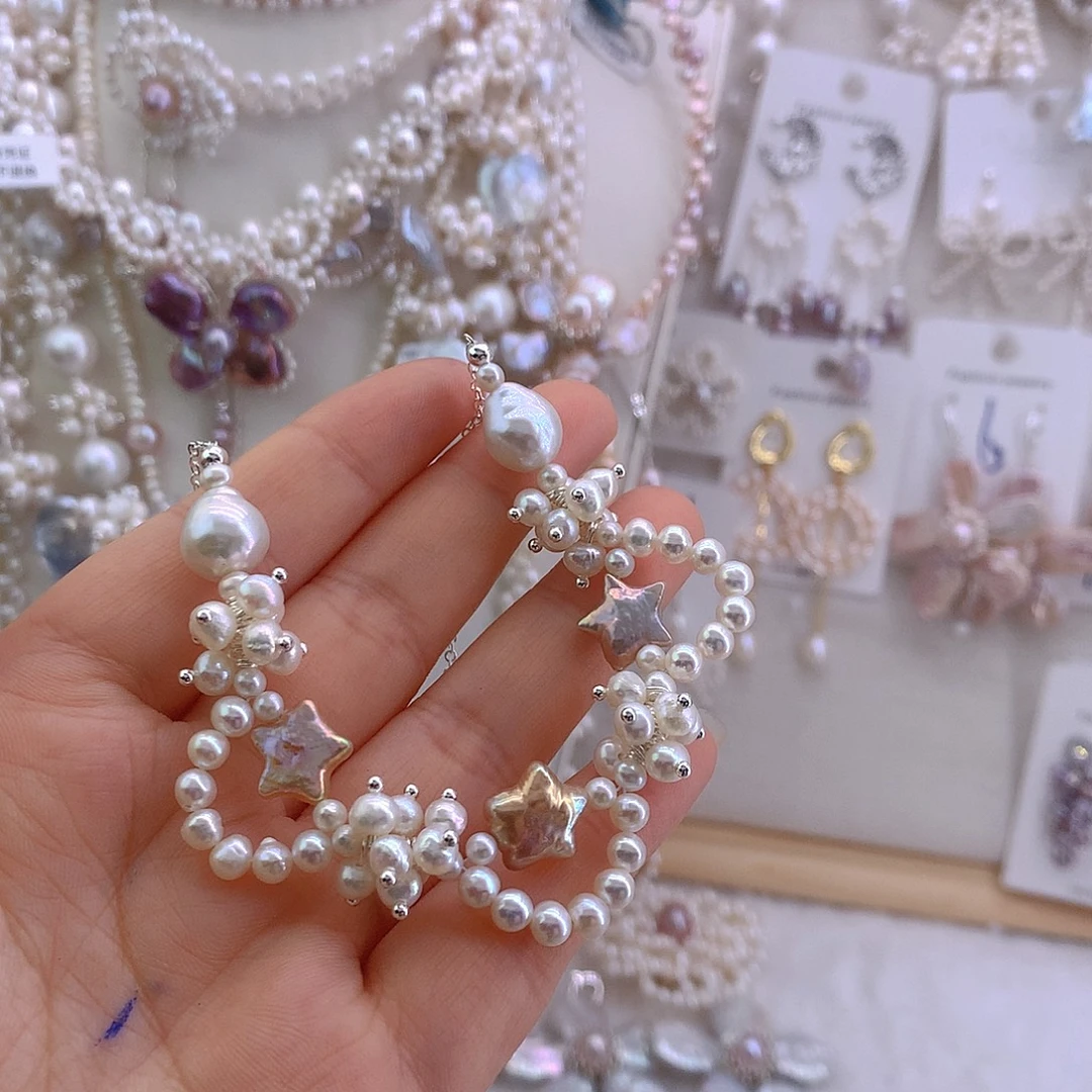 小***葵耳环未镶嵌淡水珍珠