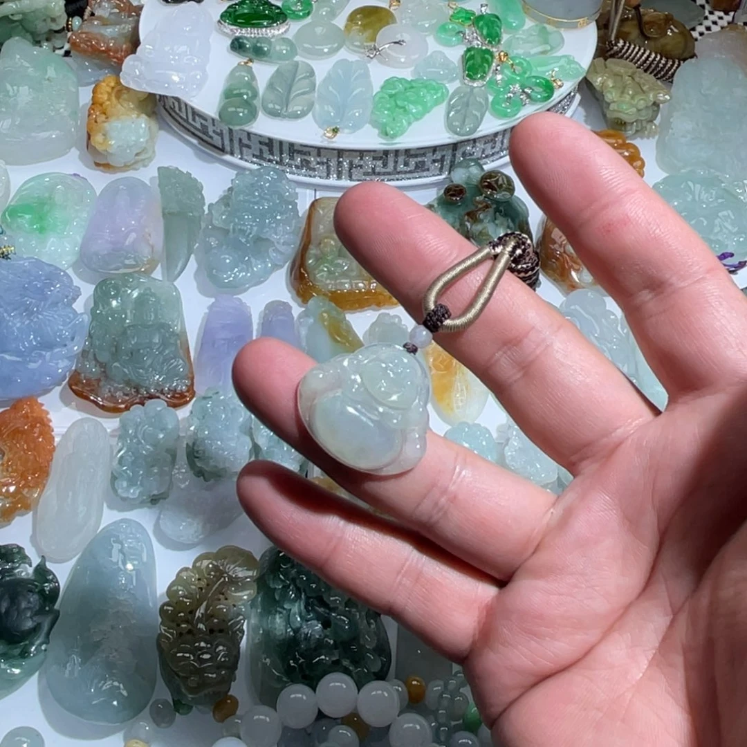 翡翠未镶嵌颈饰天然