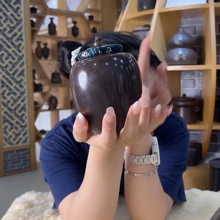 618捡漏 钦州坭兴陶茶叶罐 二两装 新粉福利