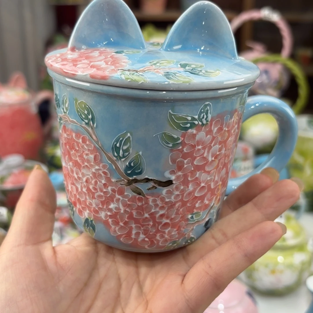 景德镇手绘高温釉下彩陶瓷茶具