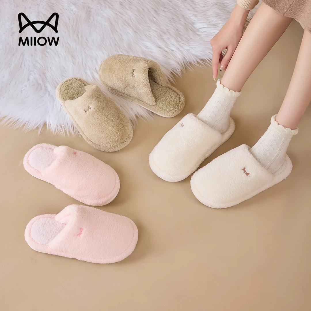 猫人优选女款新疆棉拖鞋冬季2025新款室内家居防滑保暖毛拖鞋情侣
