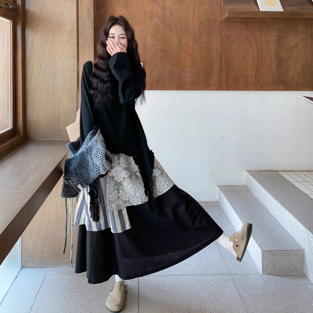 不规则冬季渐变穿搭套装裙女秋季2025新款背心内搭半裙三件套秋冬