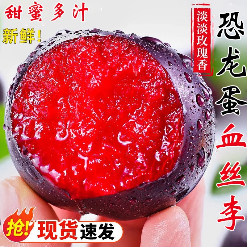 正宗玫瑰血丝李恐龙蛋现摘新鲜水果助农水果孕妇红肉李子产地直发