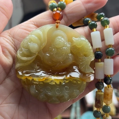 岫玉挂件未镶嵌挂件
