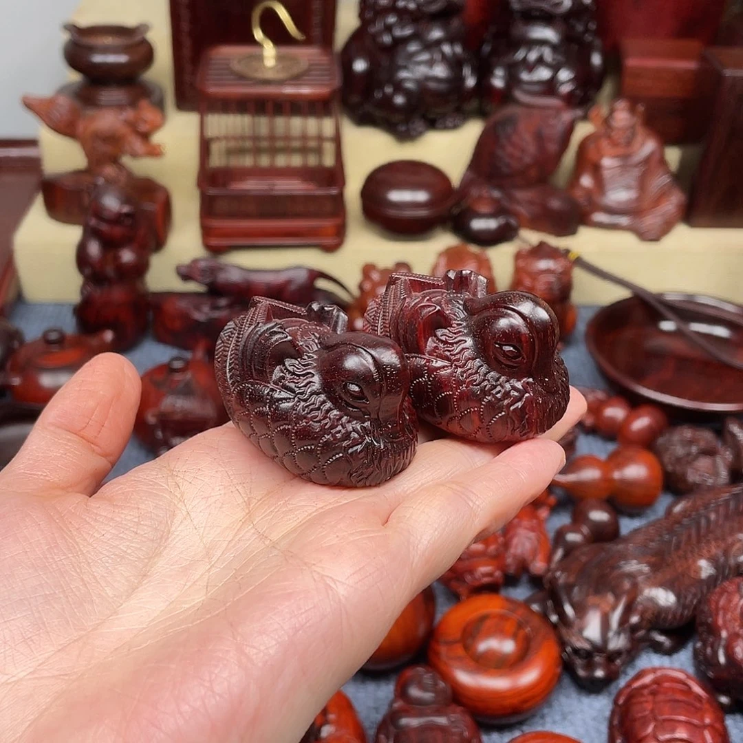 檀香紫檀（小叶紫檀）鸳鸯一对