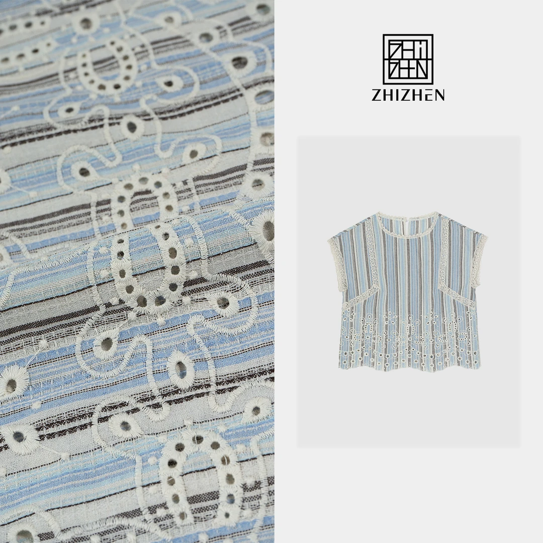 夏季时尚新款镂空蕾花舒适上衣【镜像】