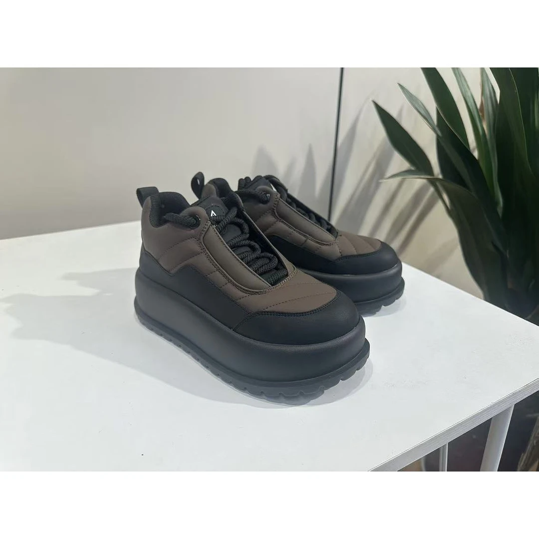 秋季新款设计感厚底增高大头面包鞋女丑萌休闲松糕板鞋F7-3711-21