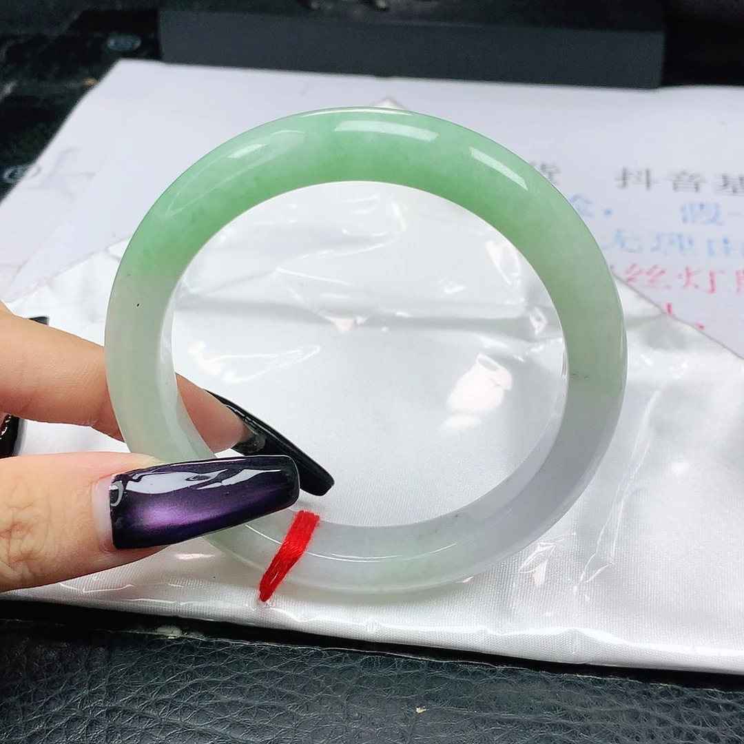 未镶嵌手镯翡翠翡翠60.5半山水正圈