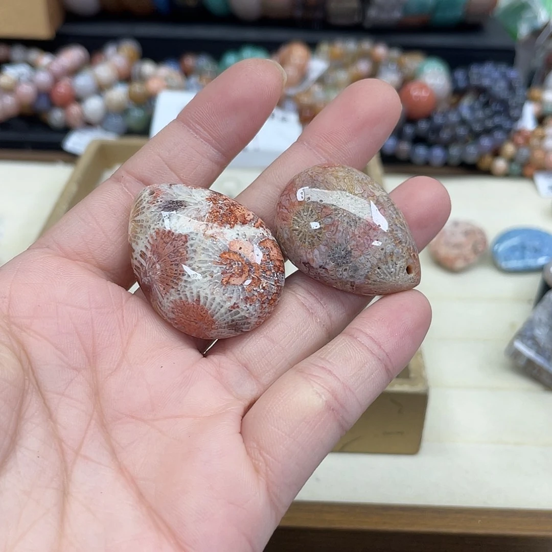 未镶嵌手串硅化珊瑚（珊瑚玉）蒜**机601