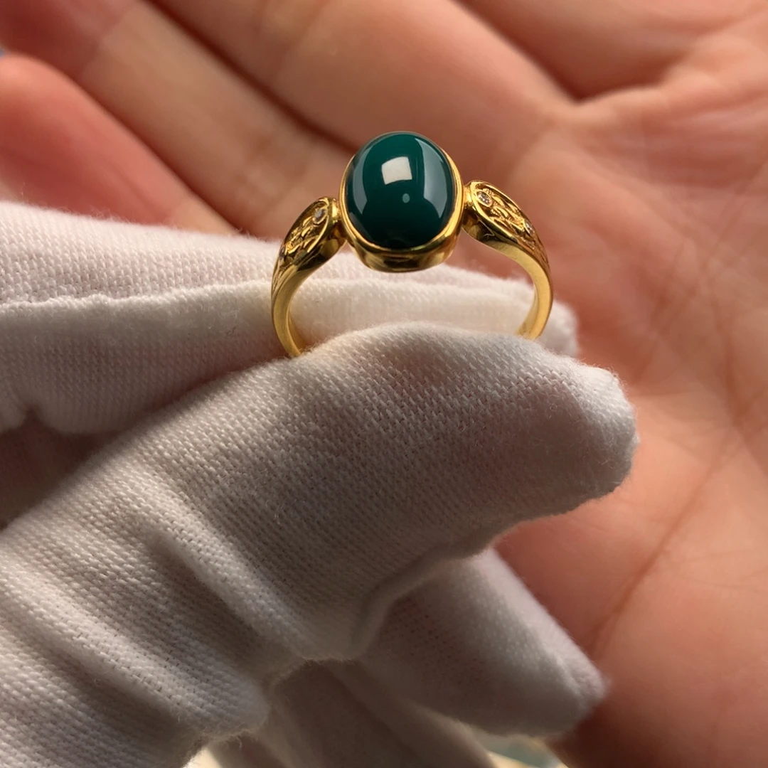 绿松石18K金镶嵌绿松石