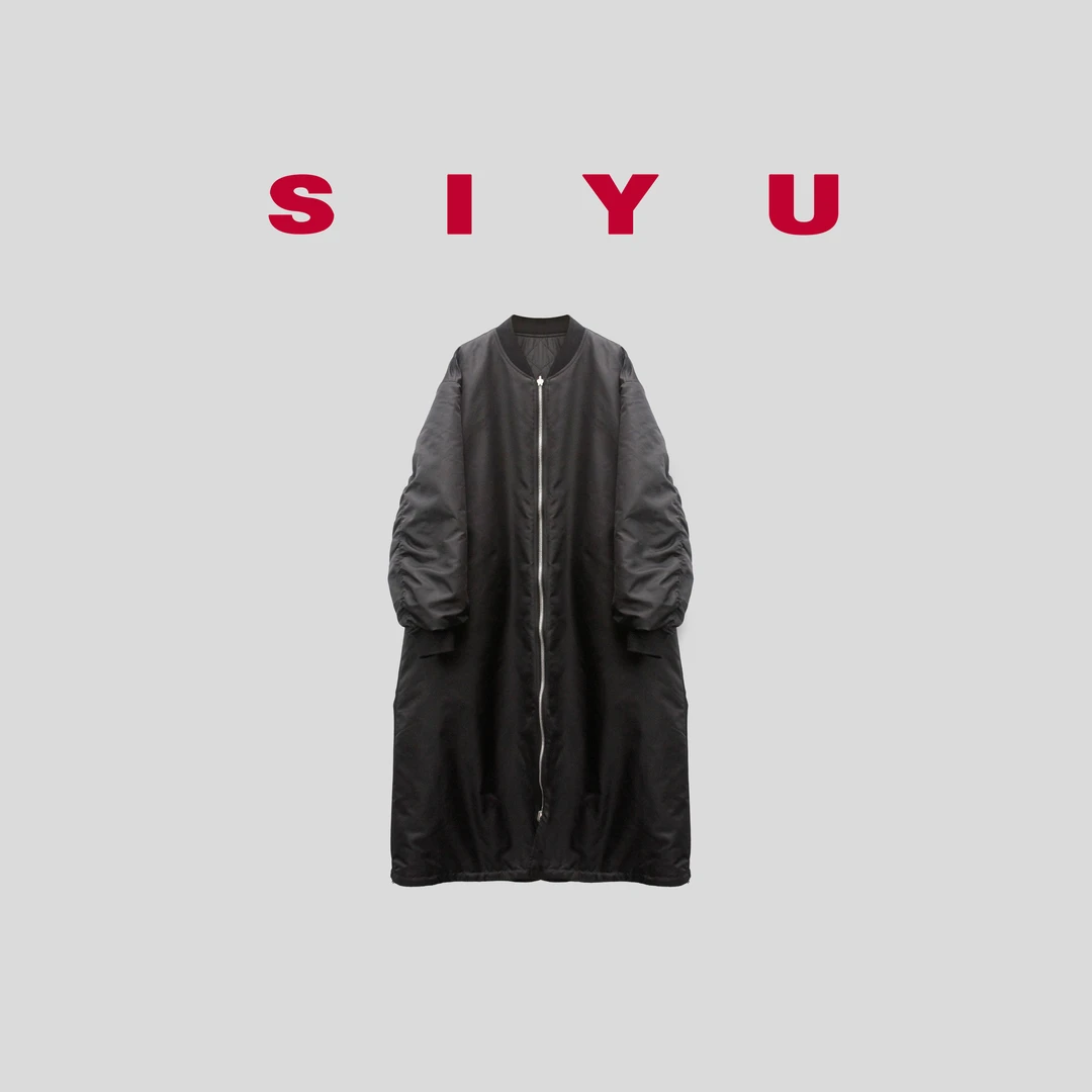 【WOUWOU】两面穿长款拉链夹棉袄子保暖外套