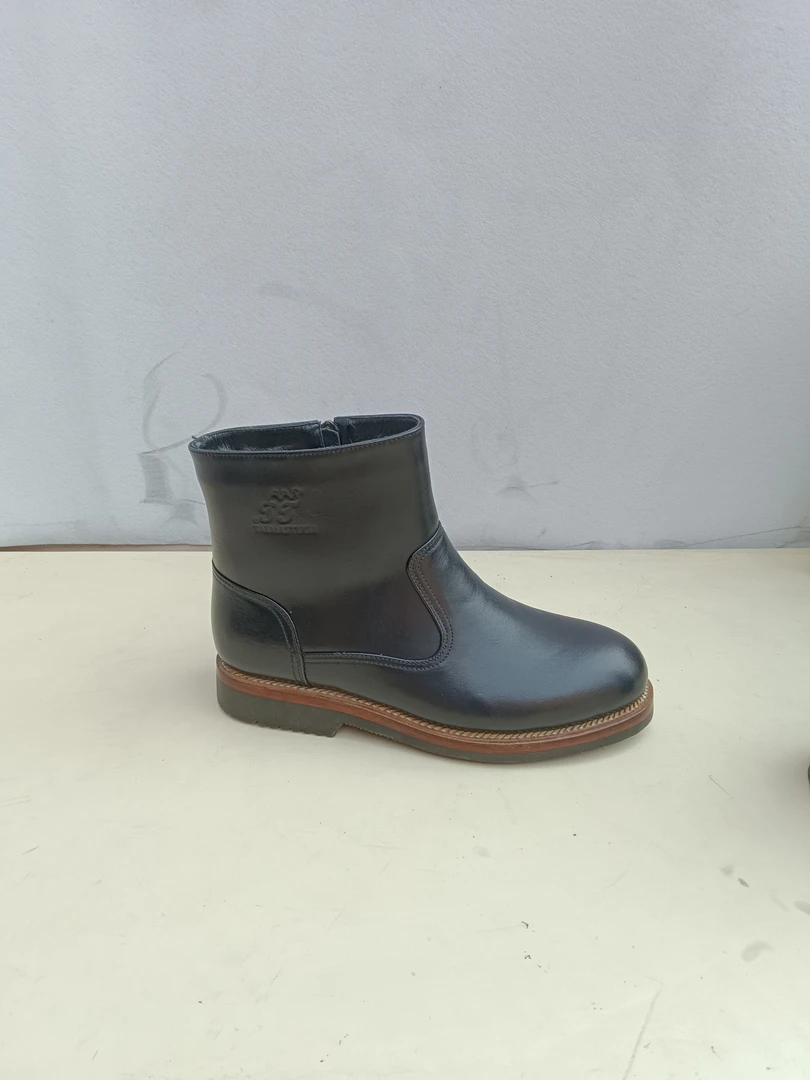 手工固特异牛皮切尔西靴男复古工装马丁靴休闲男鞋