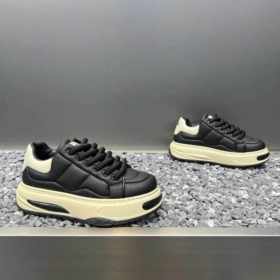 2025秋季新款轻奢高端老爹鞋时尚低帮舒适耐磨皮面男款百搭休闲鞋