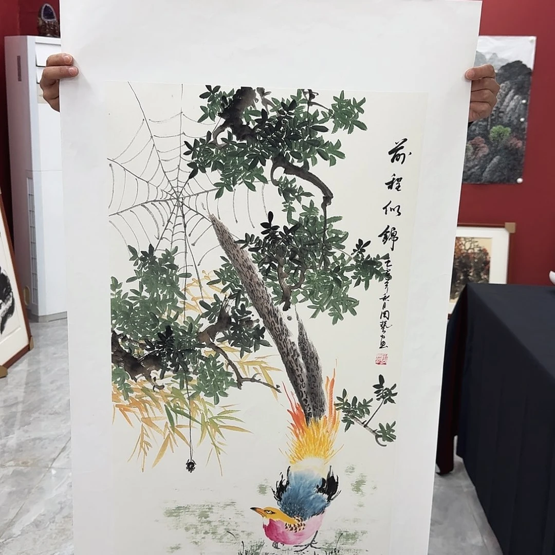 国画国画作品纯手工三尺