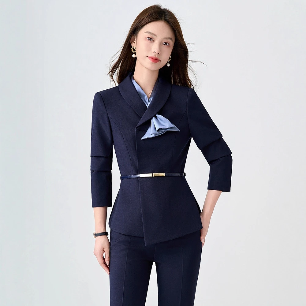 高端职业西装套装女气质酒店前台珠宝店售楼部客服秋冬款工装