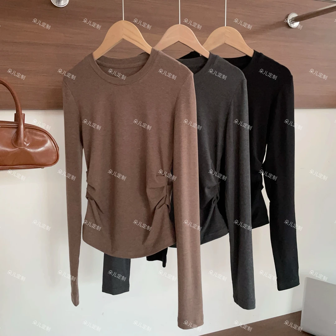 朵儿定制 百搭显瘦前后掐腰羊毛打底衫 MB69