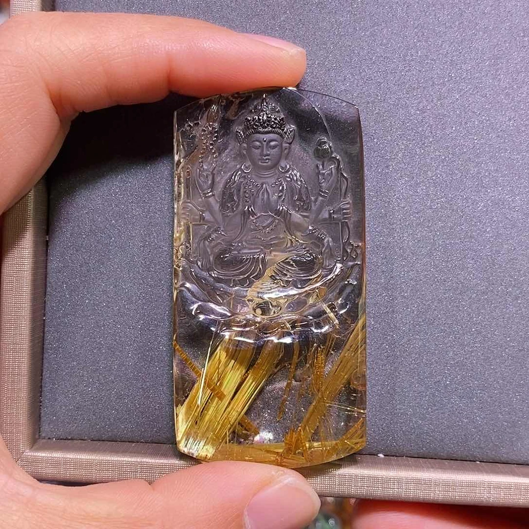 吊坠(赠链)未镶嵌水晶金钛晶