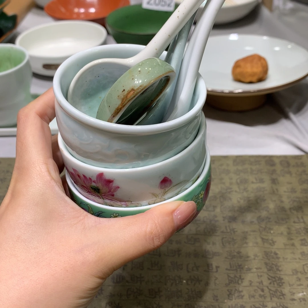 陶景德鎮粗陶復古盤碗微瑕