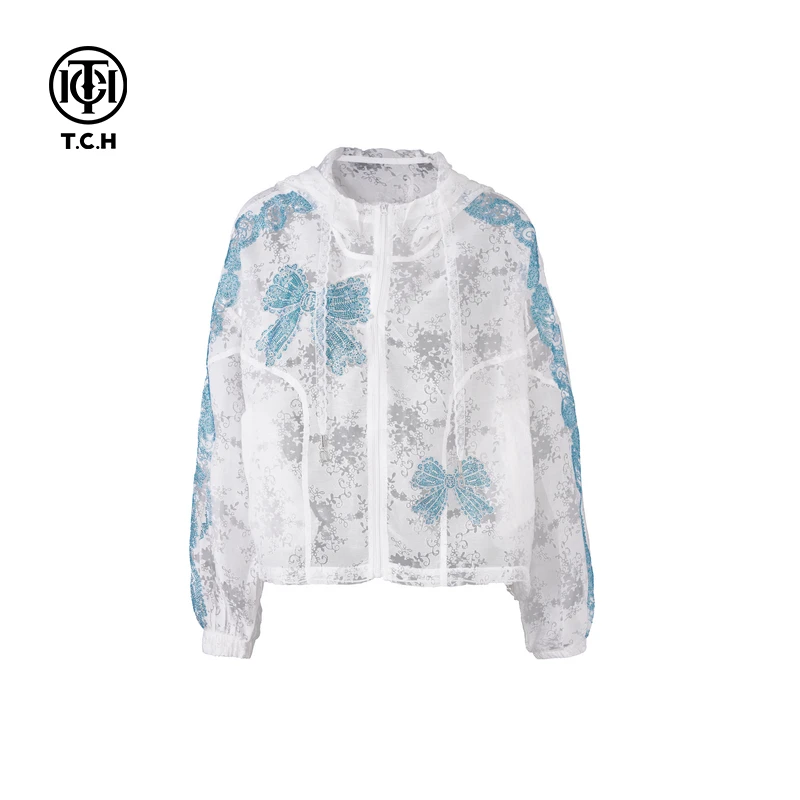 TCH-服饰2025春季新款烫钻时尚休闲百搭拉链衫T75A17E5019