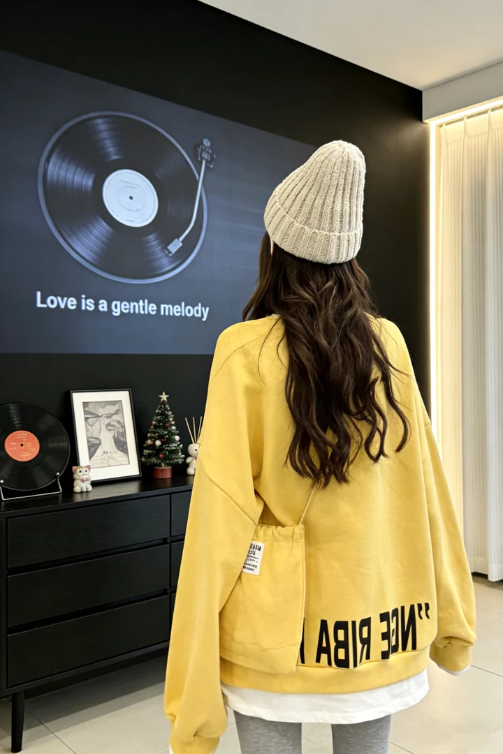 网红洋气假两件黄色卫衣女春秋冬慵懒风韩版宽松显瘦休闲上衣外套