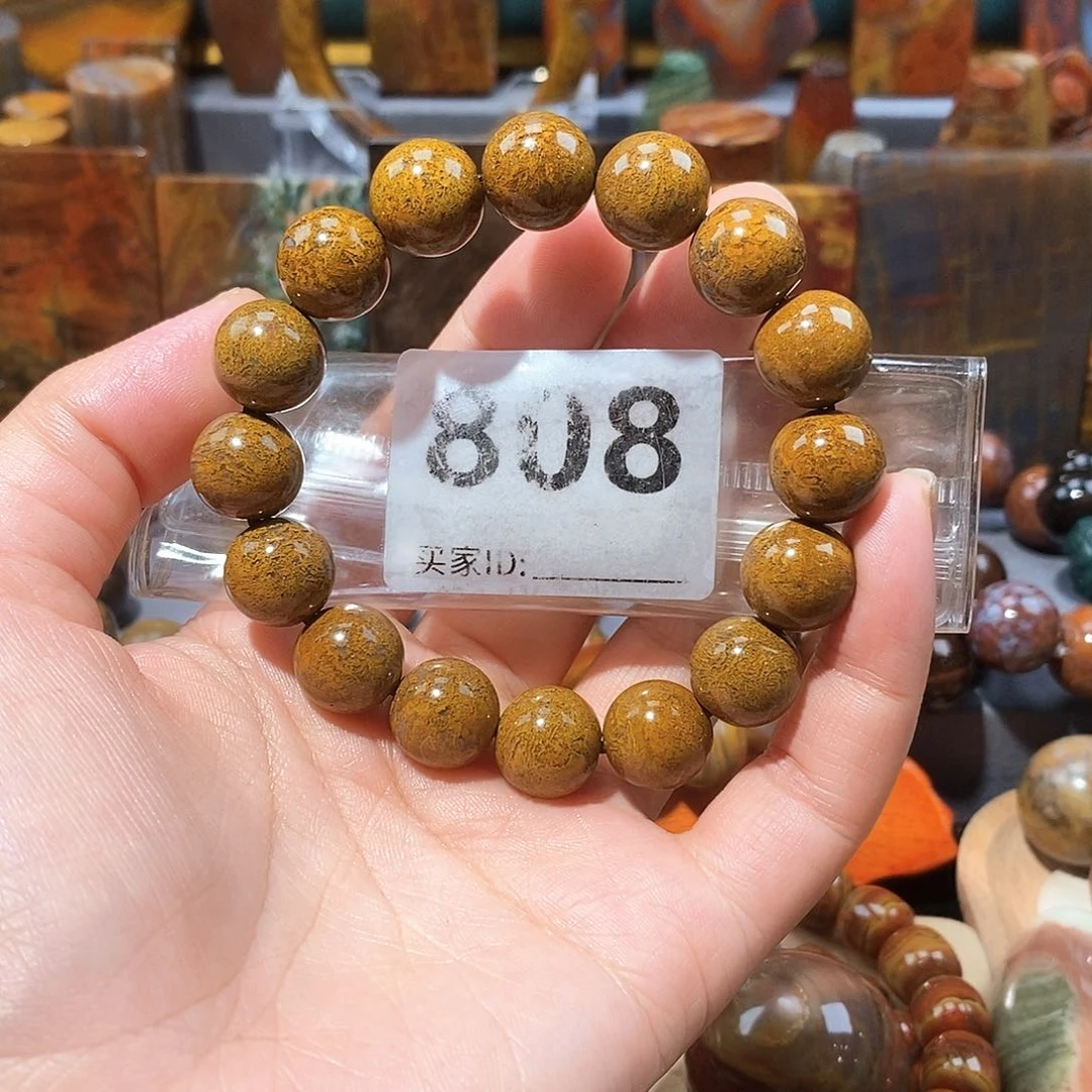 硅化玉天然北票硅化玉手串未镶嵌