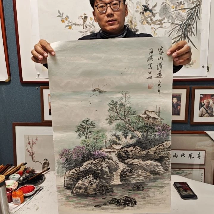 国画贾海瑞老师现场定制