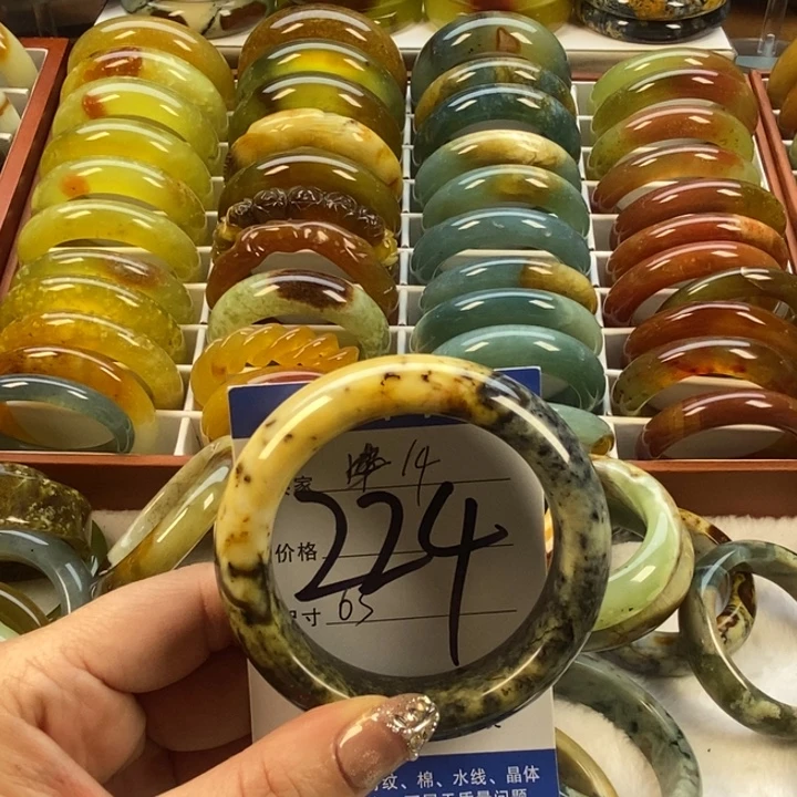 蛇纹石玉未镶嵌手镯52.-53