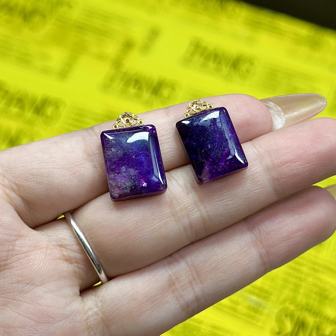 【JQ】丝绒紫色无事牌吊坠（多样性发其一）