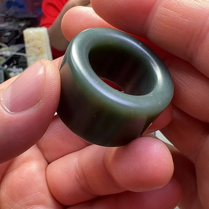 和田玉未镶嵌戒指扳指