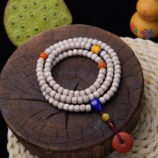 星月菩提108念珠9✖️7南红蜜蜡青金石 高端配饰