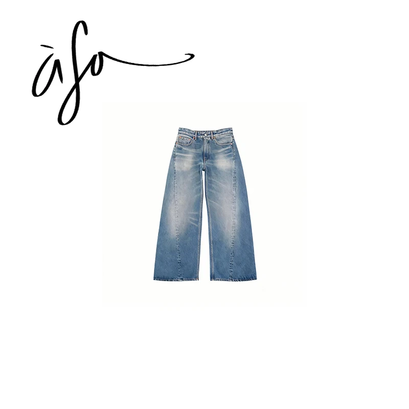 ASA-【老马线条切割牛仔裤】(ck00076)