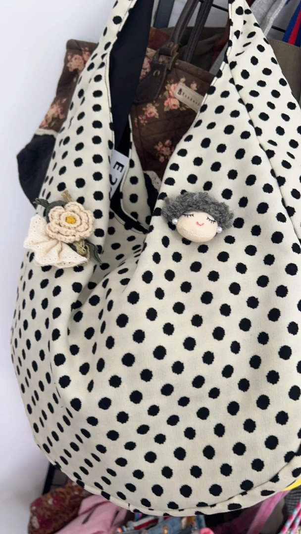 兜兜家可爱波点单肩包