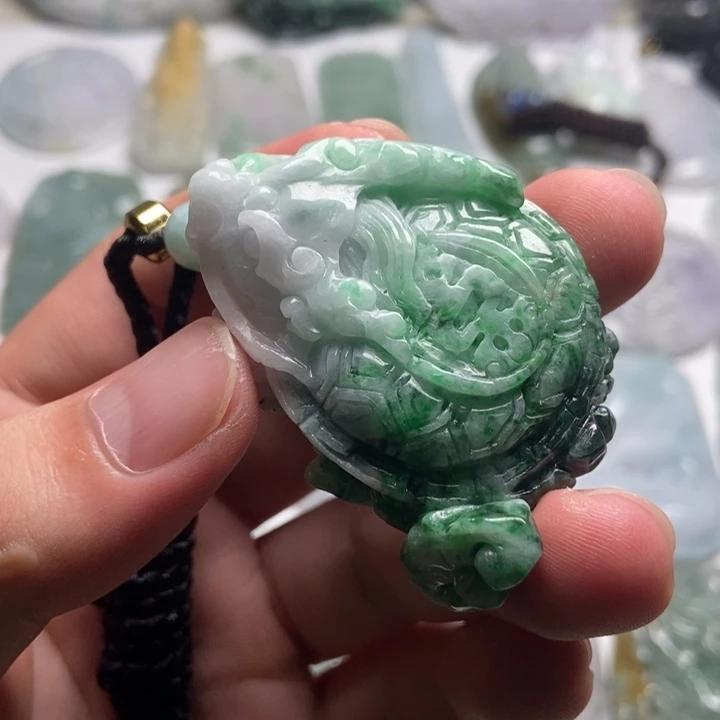 翡翠未镶嵌颈饰龙龟29