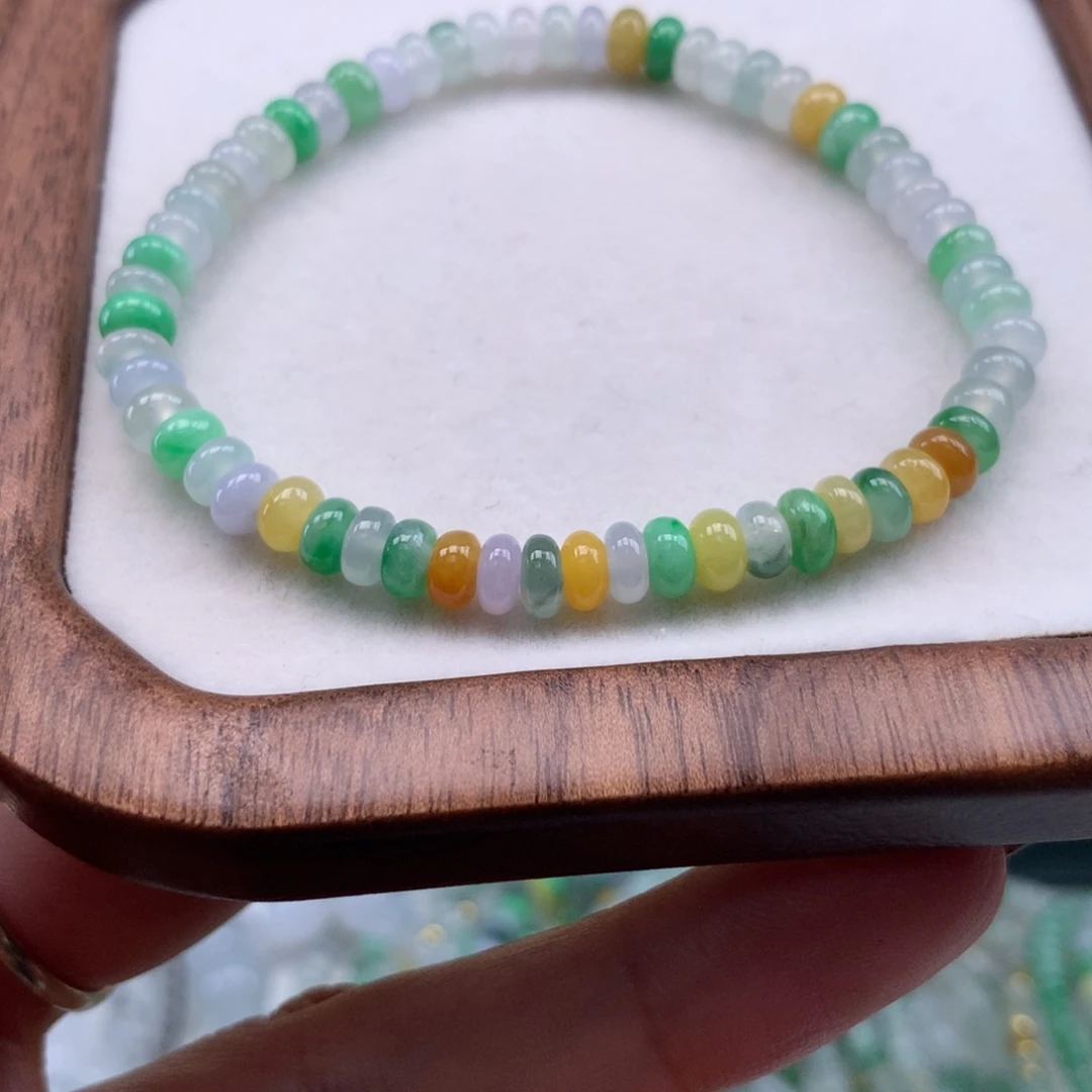 翡翠散珠鼓珠手串