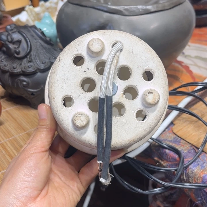 蜜安罐瓷香炉锡茶则