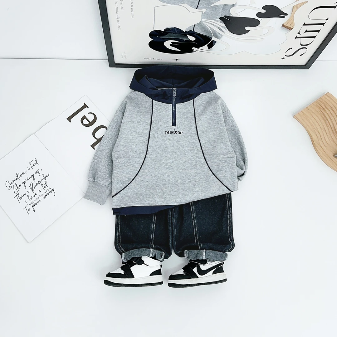 儿童卫衣连帽2025新款秋装男童秋季上衣潮牌HZ25732 悠悠童话童装